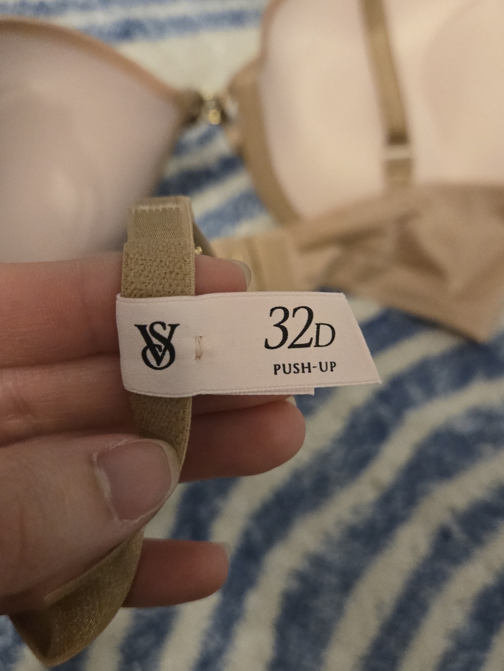 32D Tan Push Up Bra